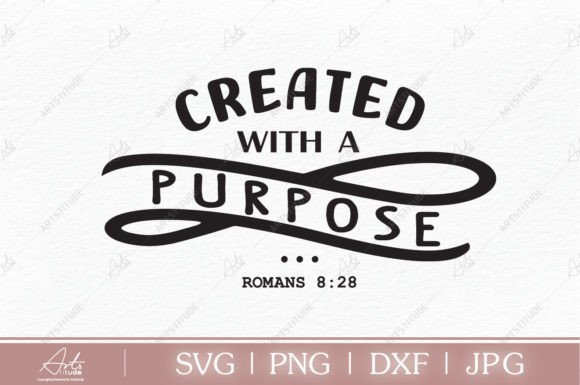 CREATED with a Purpose Christian SVG for Creative Projects