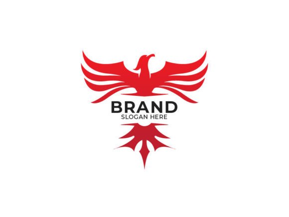 Flying Fire Bird Logo Template
