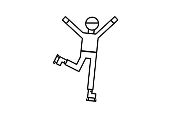 Ice Skater Clipart Artwork: A Versatile Design Element for Creative Projects