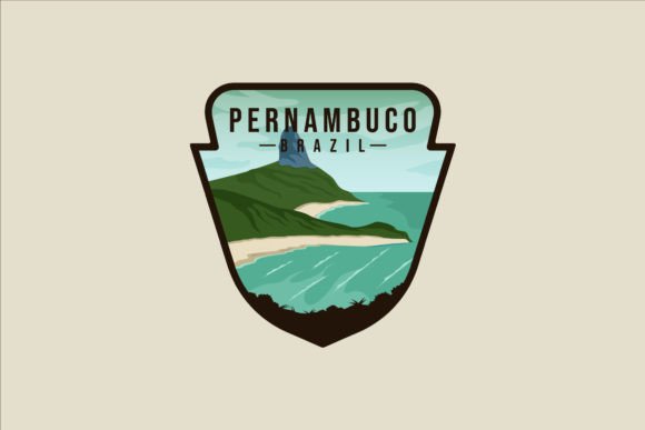 Pernambuco Beach Emblem Vector Logo