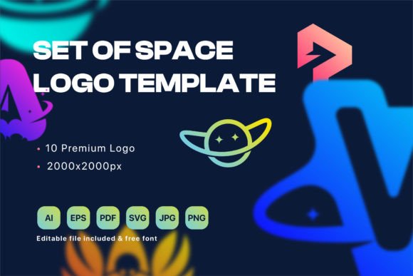 Set of Space Logo Template: A Modern, Versatile Design for Your Brand