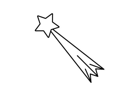 Shooting Star Outline Vector: A Versatile Graphic for Creative Projects
