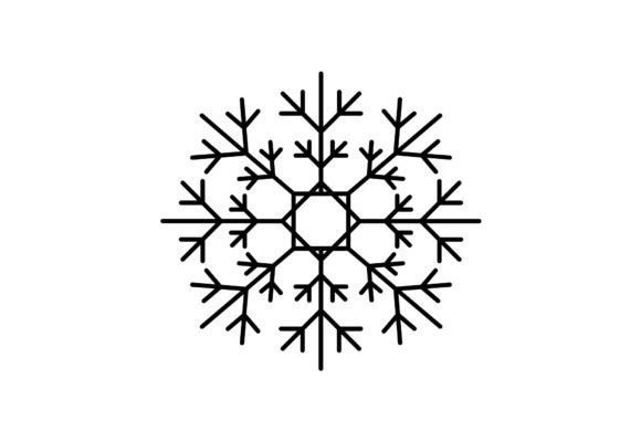 Snowflake Illustration Art: A Versatile Vector Graphic for Christmas and Beyond