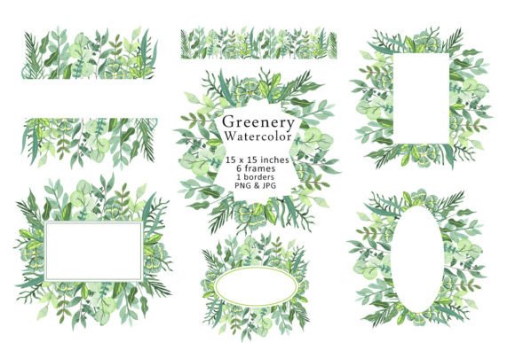 Watercolor Frame Clipart Green Grass PNG: A Versatile Asset for Creative Projects