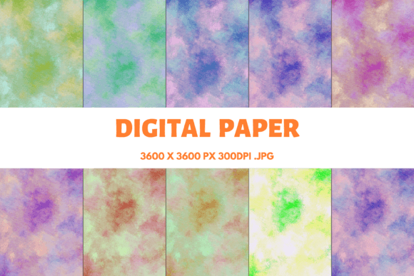 Watercolor Texture Digital Papers 10: A Versatile Asset for Creative Projects