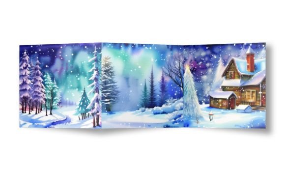 Whimsical Winter Watercolor Background: Enhancing Digital Art with Organic Texture